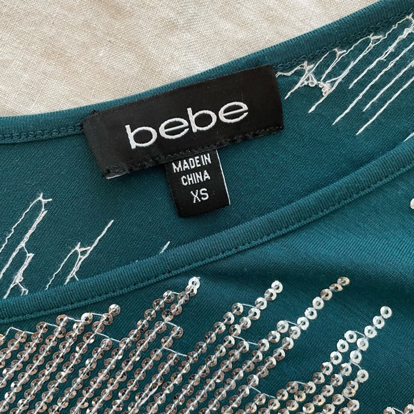 BEBE women’s real and silver cutout top - Picture 7 of 7